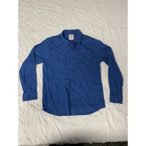 Levi's Men's Large Blue Heavy Flannel Shirt Button Front 100% Cotton